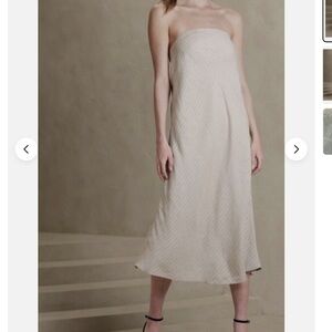Banana Republic Linen Blend Tube Maxi Dress